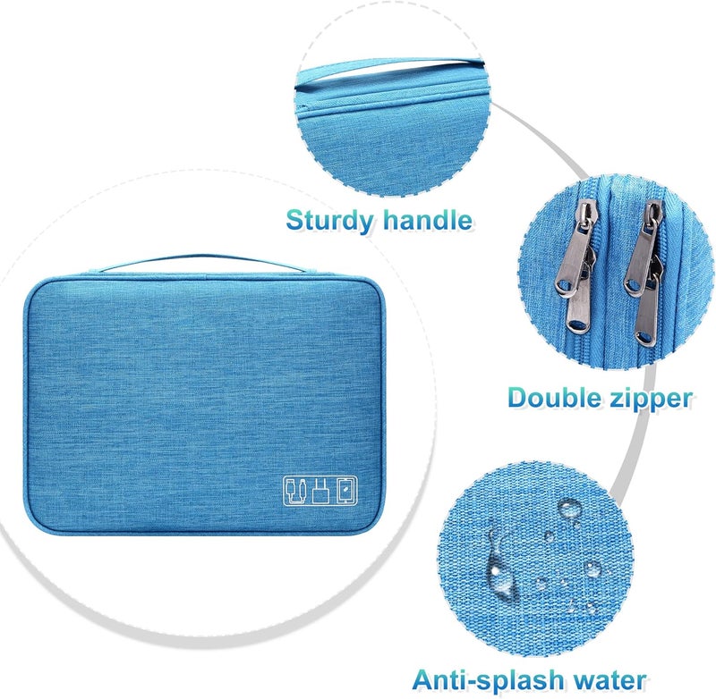 CILLA Electronics Organizer Travel, Travel Cord Organizer Case, Compact Electronics Accessories Bag for Cable, Cord, Charger, Phone - Image 4